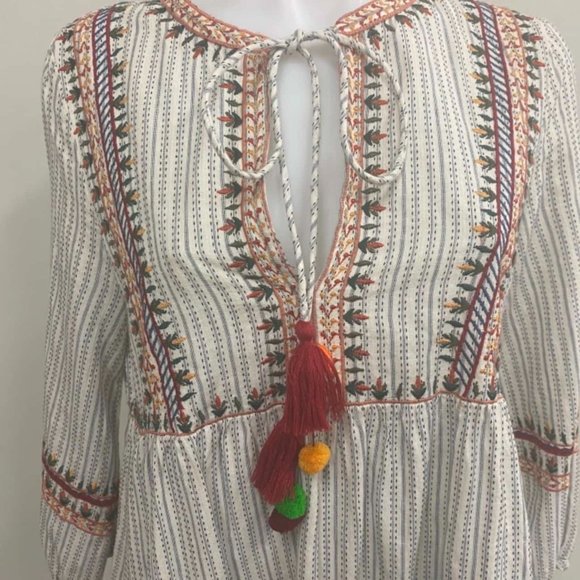 ZARA TRF Collection White Boho Smock Dress NWOT - Picture 5 of 11